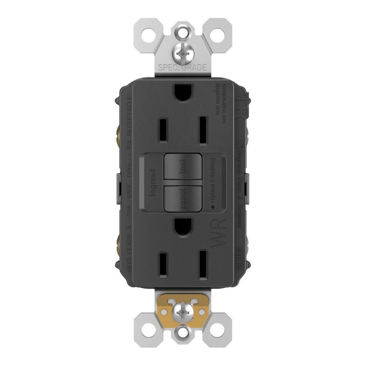 Legrand - radiant Spec-Grade 15A Weather-Resistant Self-Test GFCI Receptacle - Lights Canada