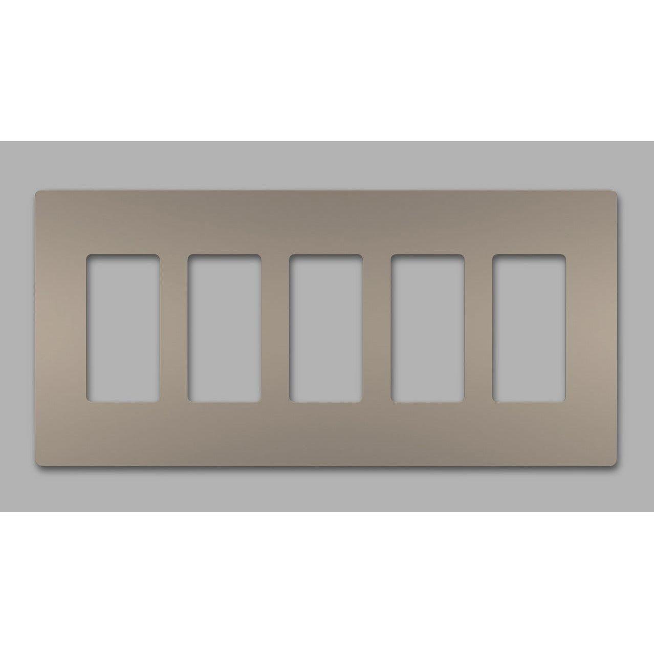 Legrand - radiant Five-Gang Screwless Wall Plate - Lights Canada