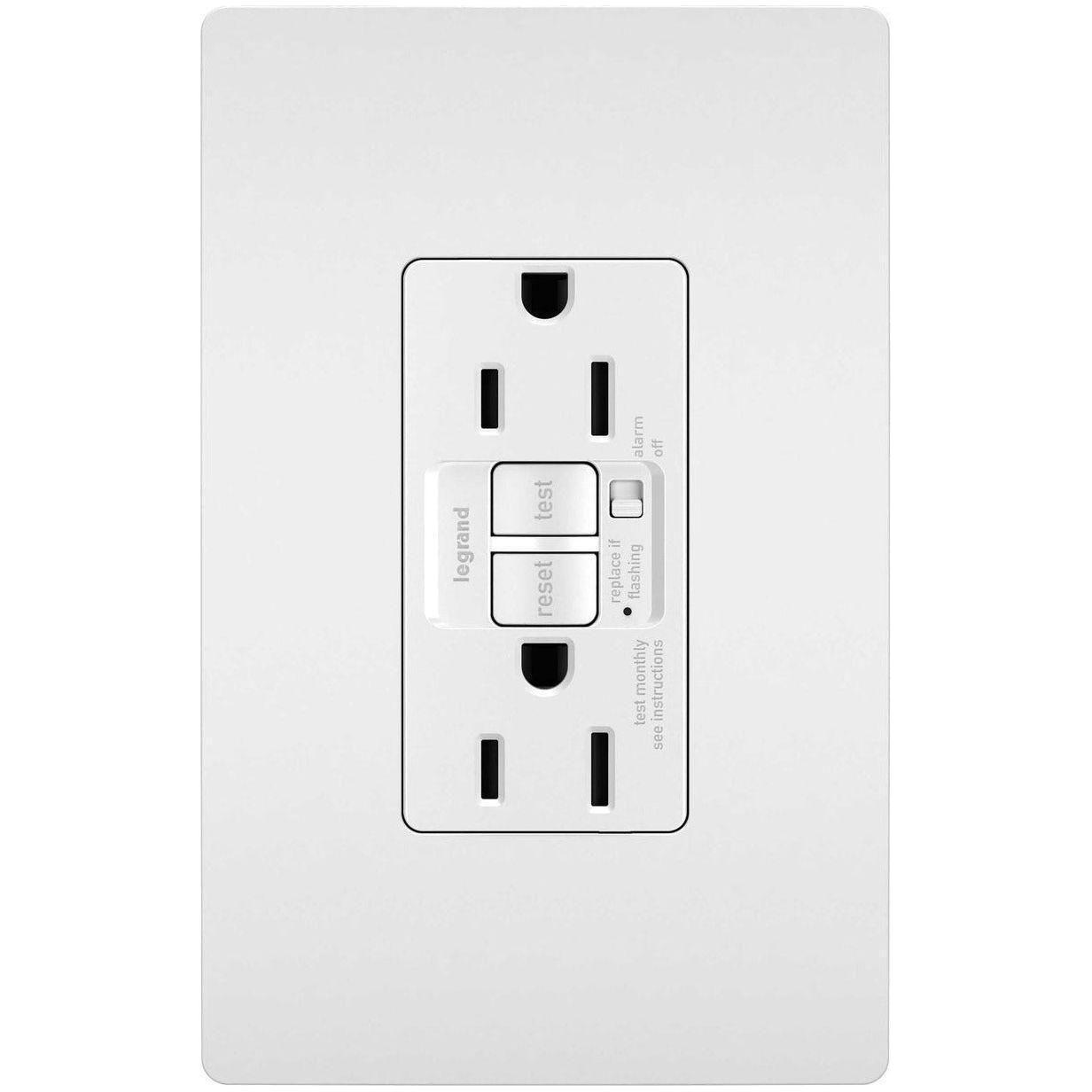 Legrand - radiant 15A Tamper-Resistant Self-Test GFCI Outlet with Audible Alarm - Lights Canada