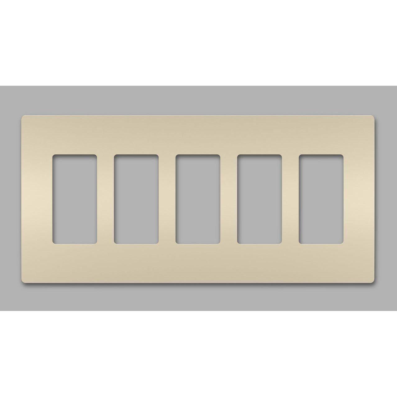Legrand - radiant Five-Gang Screwless Wall Plate - Lights Canada