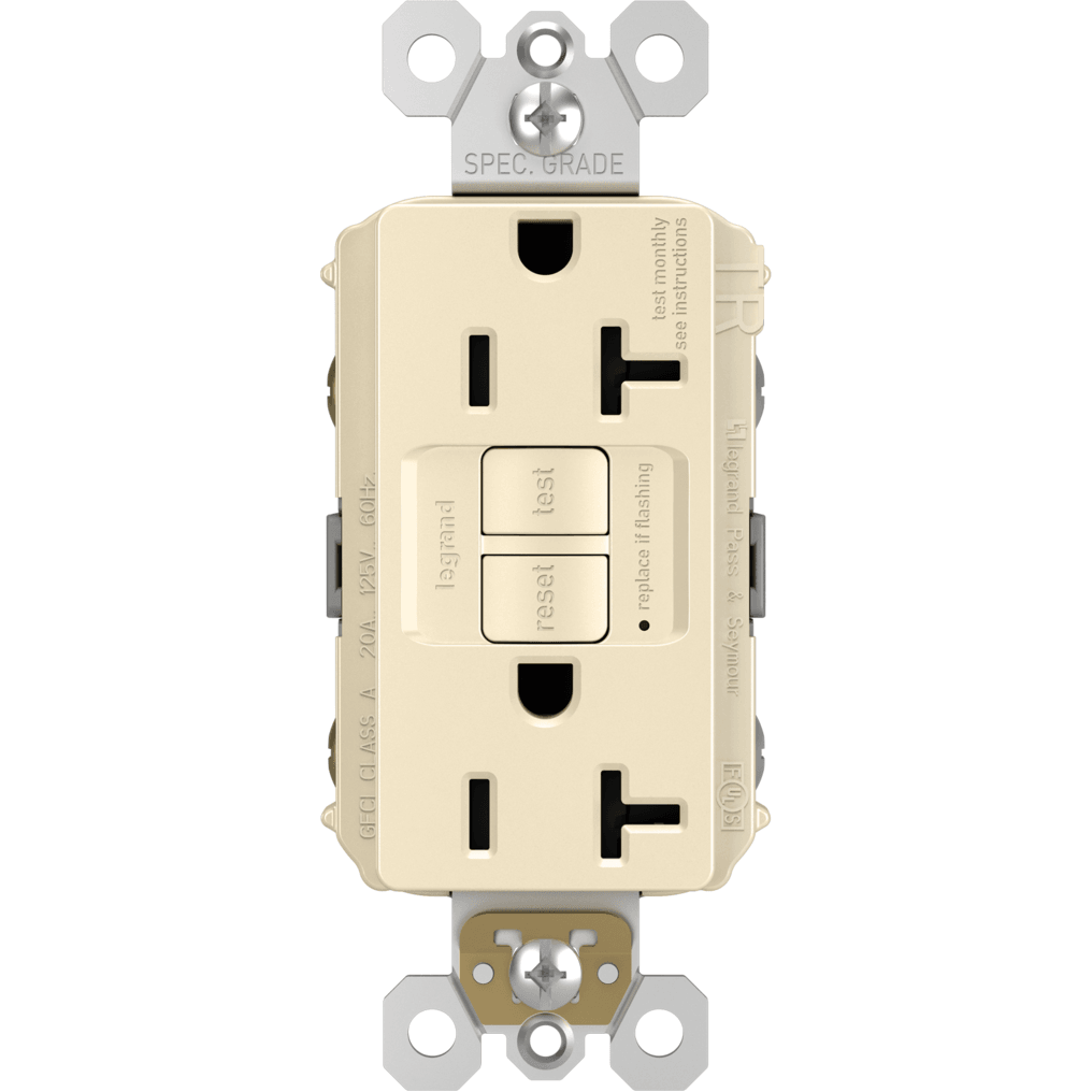 Legrand - radiant Spec-Grade 20A Tamper-Resistant Self-Test GFCI Receptacle - Lights Canada
