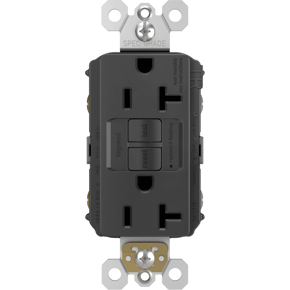 Legrand - radiant Spec-Grade 20A Tamper-Resistant Self-Test GFCI Receptacle - Lights Canada