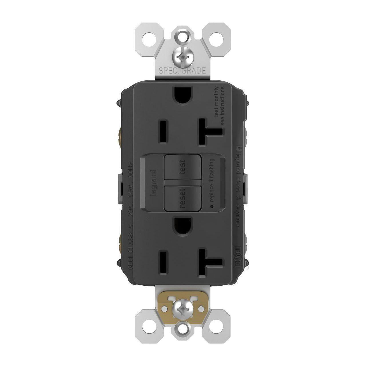 Legrand - radiant Spec-Grade 20A Tamper-Resistant Self-Test GFCI Receptacle - Lights Canada
