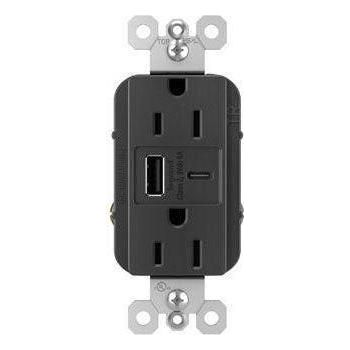 Legrand - radiant 15A Tamper-Resistant Ultra-Fast USB Type-A/C Outlet - Lights Canada