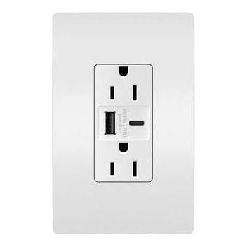 Legrand - radiant 15A Tamper-Resistant Ultra-Fast USB Type-A/C Outlet - Lights Canada