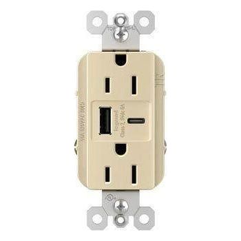 Legrand - radiant 15A Tamper-Resistant Ultra-Fast USB Type-A/C Outlet - Lights Canada