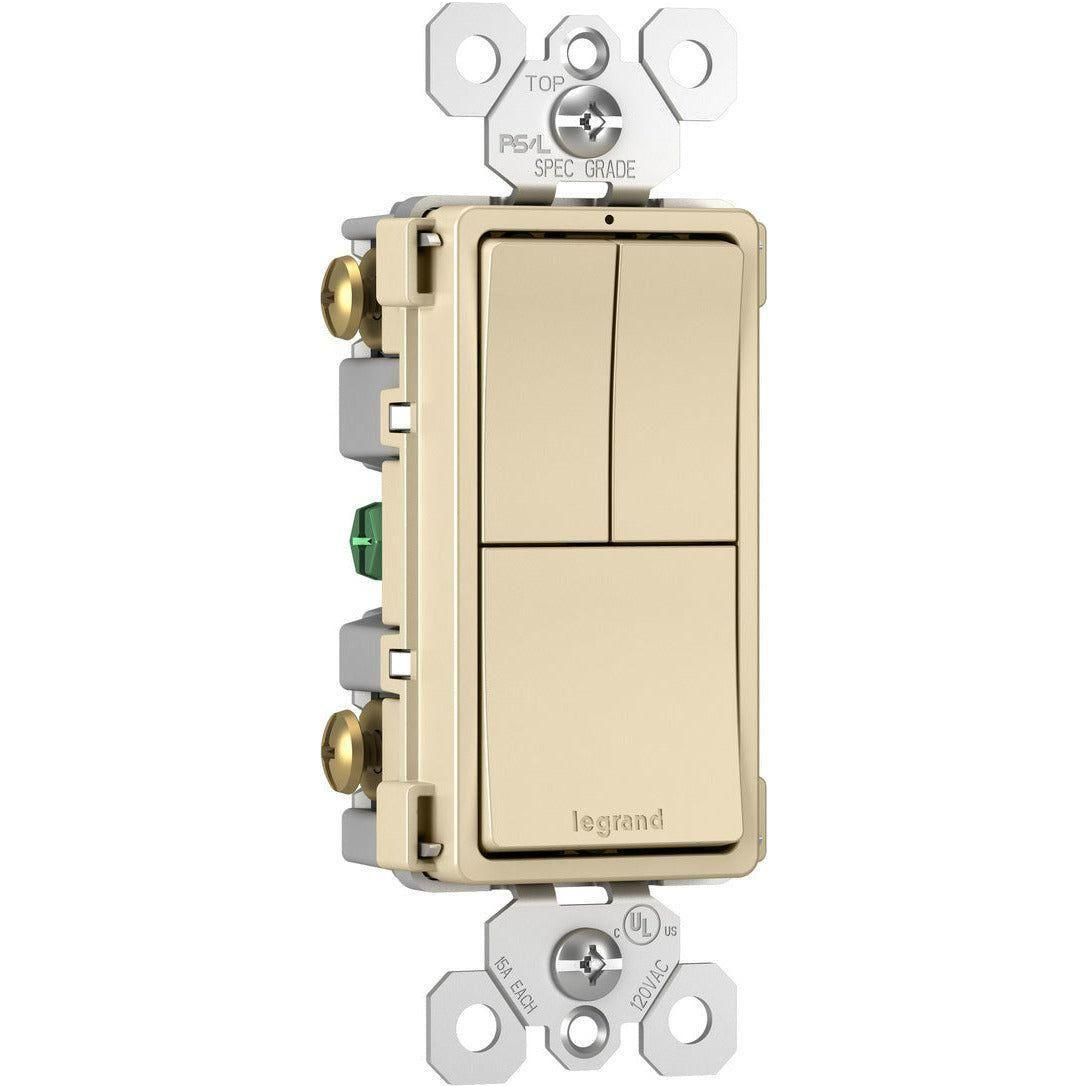 Legrand - radiant Two Single-Pole Switches & Single Pole/3-Way Switch - Lights Canada