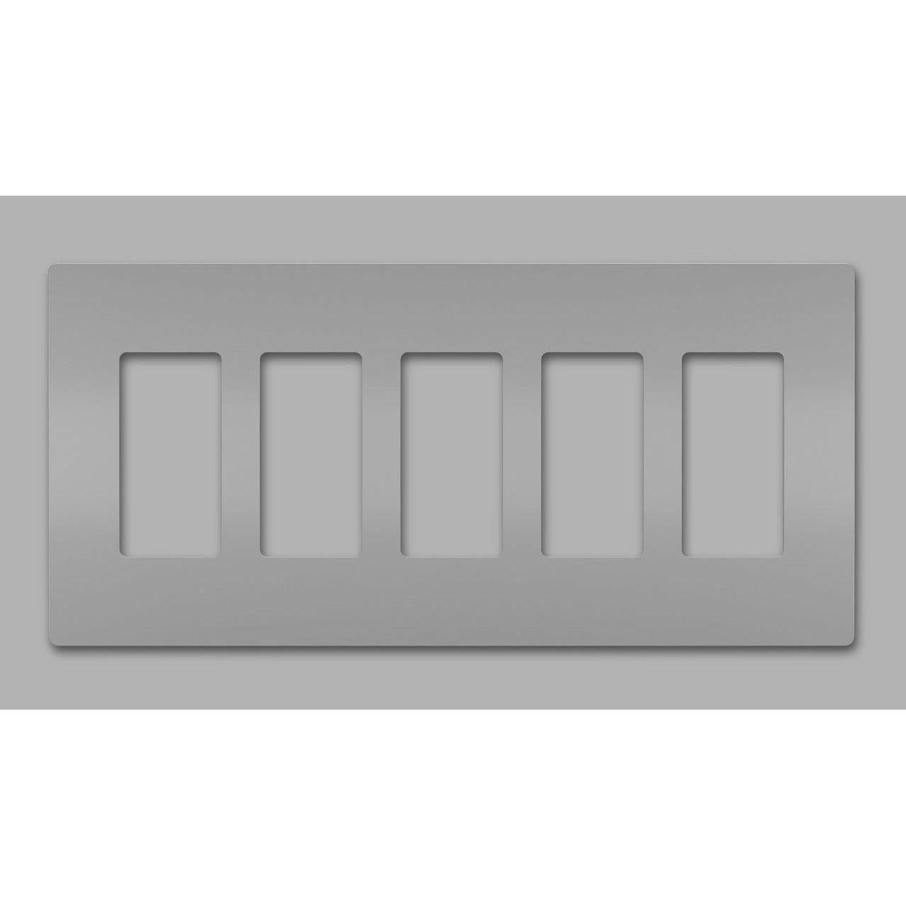Legrand - radiant Five-Gang Screwless Wall Plate - Lights Canada