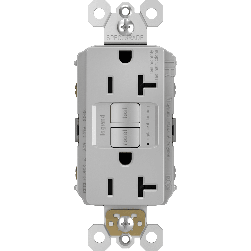 Legrand - radiant Spec-Grade 20A Tamper-Resistant Self-Test GFCI Receptacle - Lights Canada