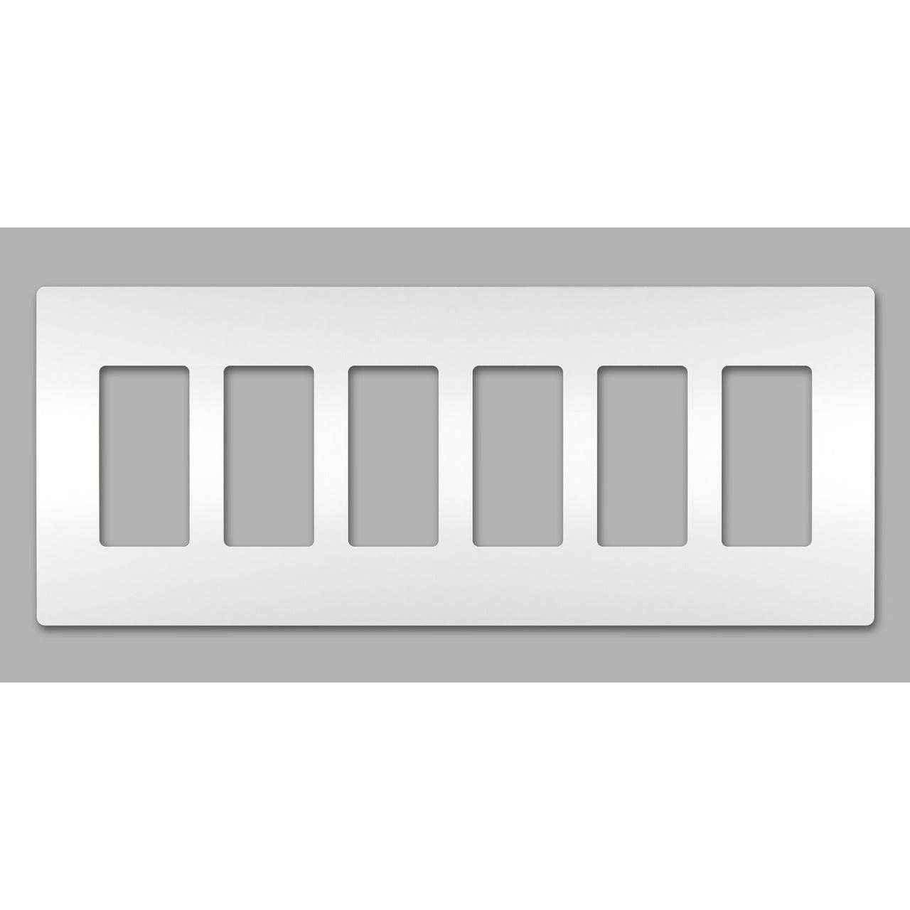 Legrand - radiant Six-Gang Screwless Wall Plate - Lights Canada