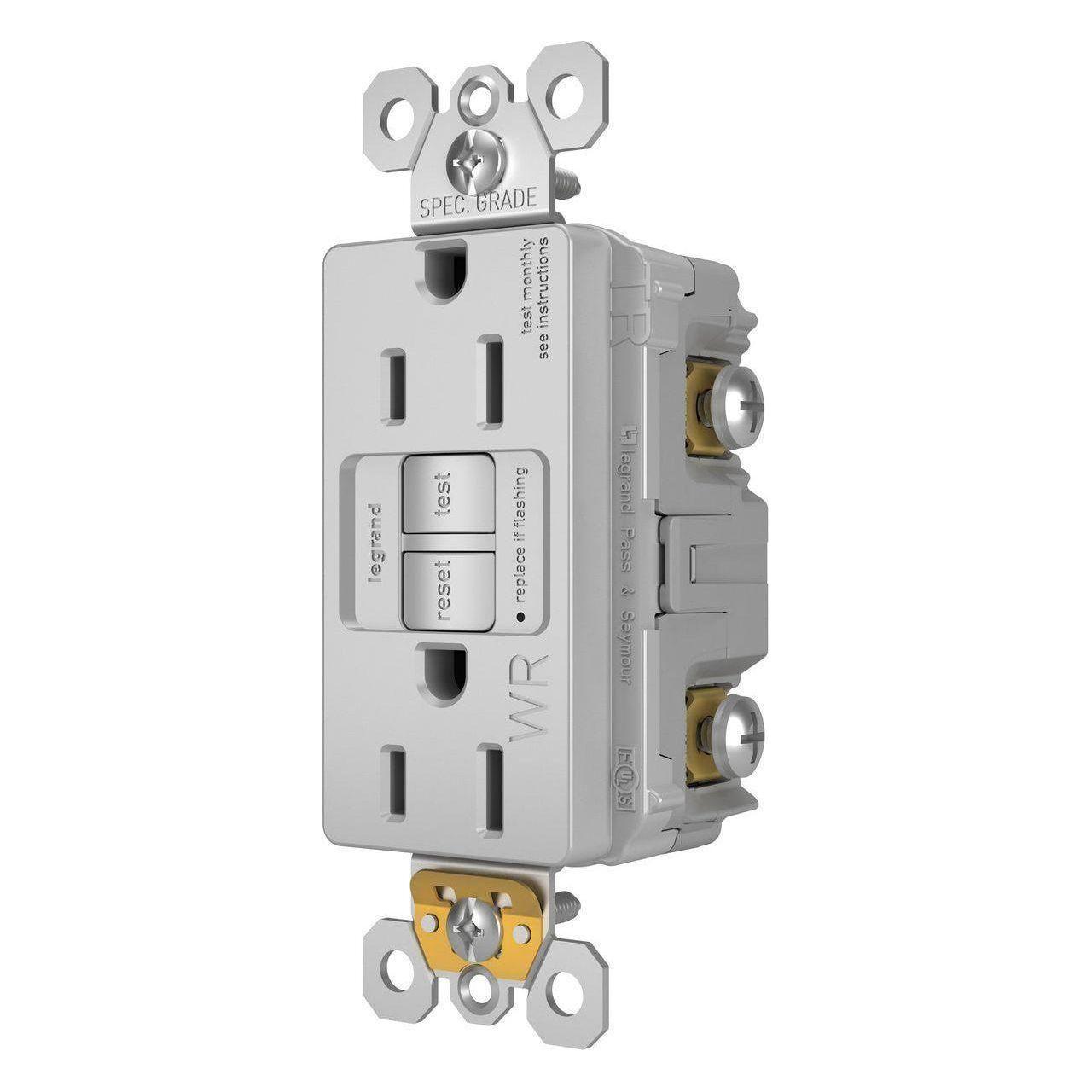Legrand - radiant Spec-Grade 15A Weather-Resistant Self-Test GFCI Receptacle - Lights Canada