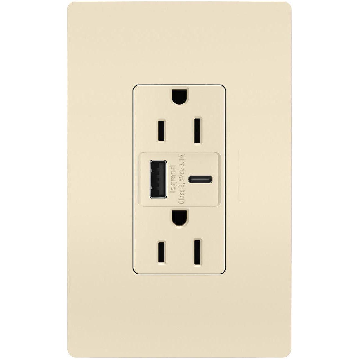Legrand - radiant 15A Tamper-Resistant USB Type A/C Outlet - Lights Canada