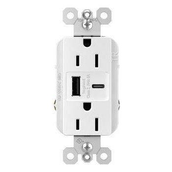 Legrand - radiant 15A Tamper-Resistant Ultra-Fast USB Type-A/C Outlet - Lights Canada