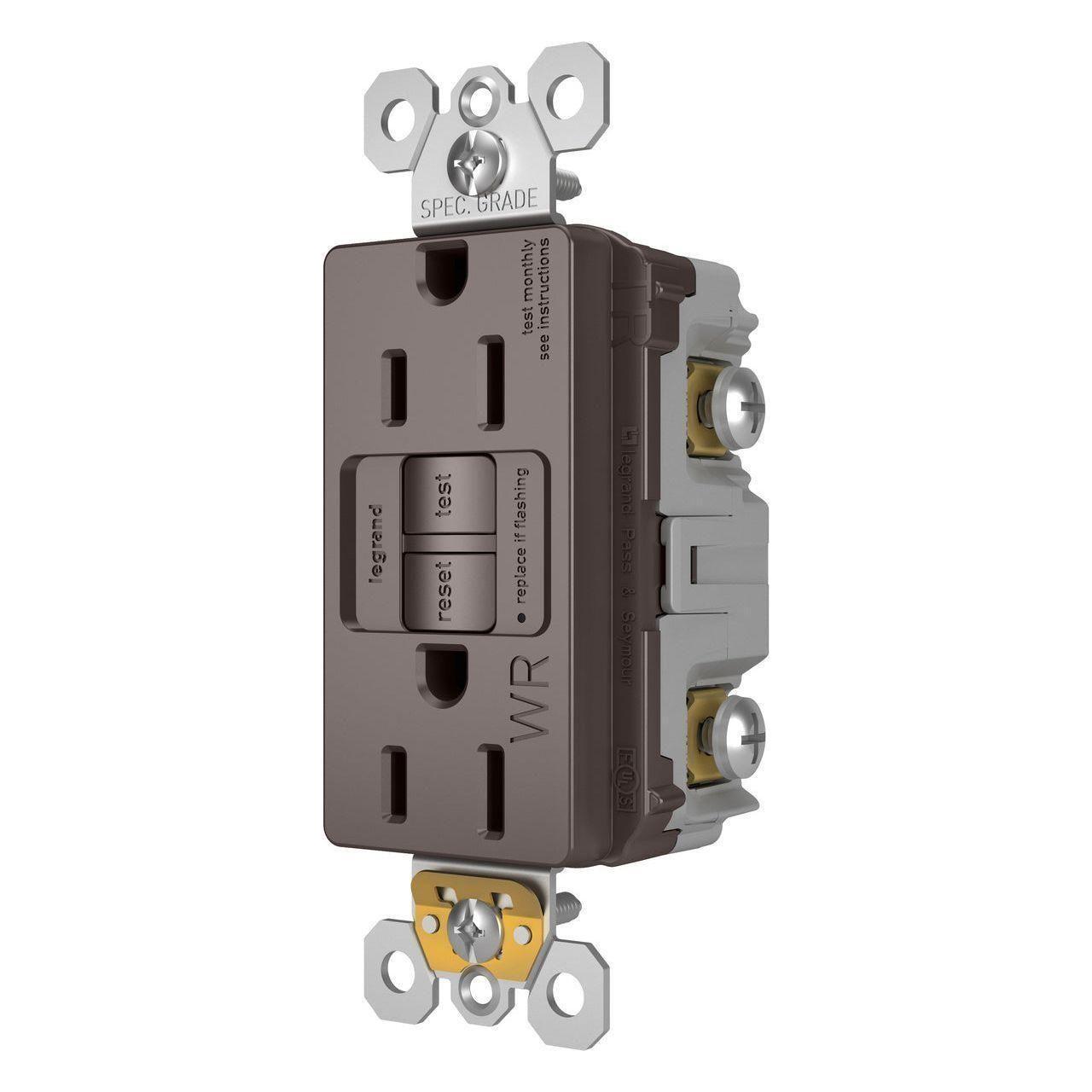 Legrand - radiant Spec-Grade 15A Weather-Resistant Self-Test GFCI Receptacle - Lights Canada
