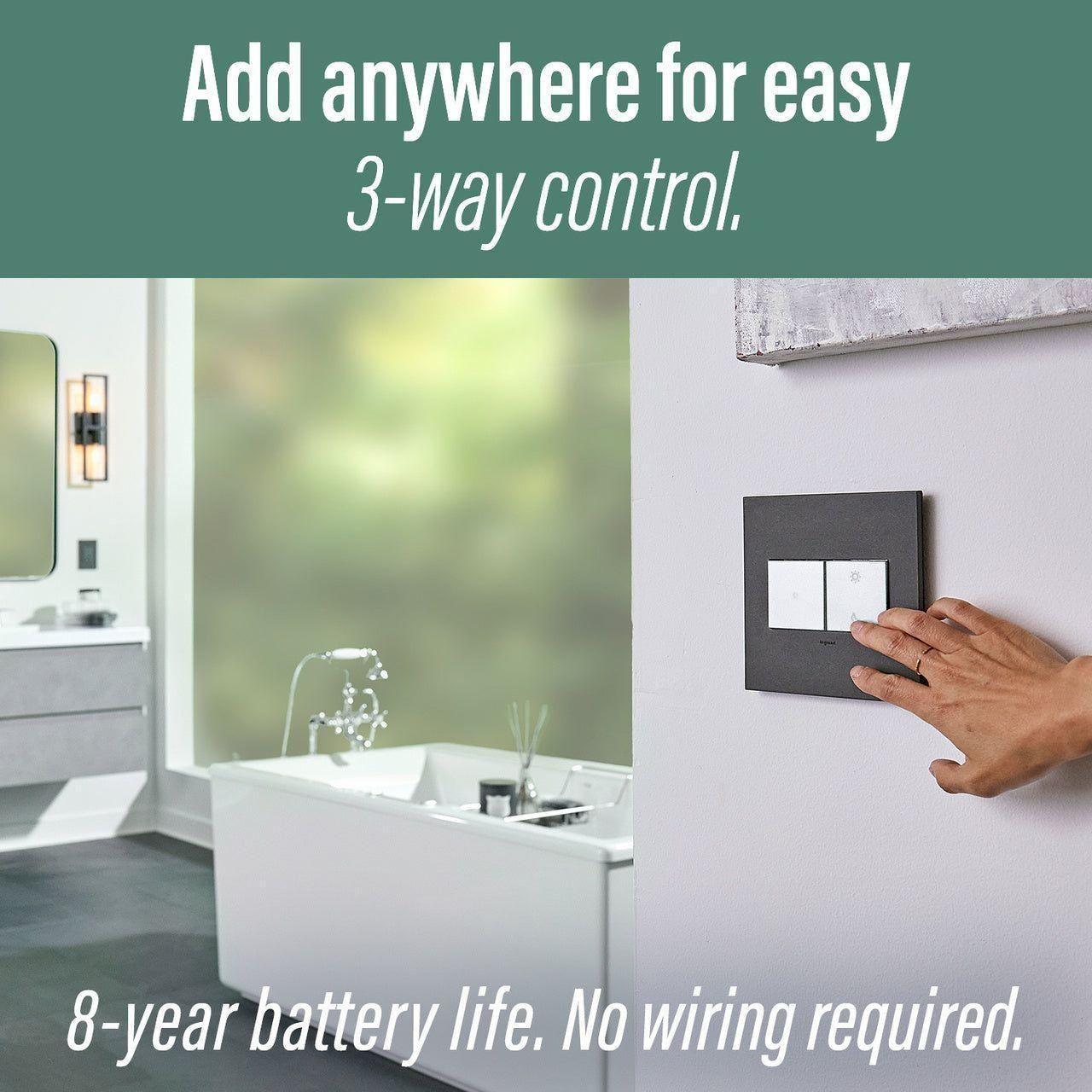 Legrand - Adorne Smart Switch Starter Kit with Gateway and Home/Away Wireless Smart Switch with Netatmo - Lights Canada