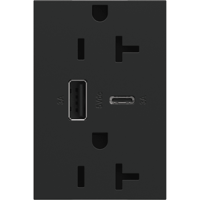 Legrand - Adorne 20A Tamper-Resistant Ultra-Fast USB Type A/C Outlet - Lights Canada