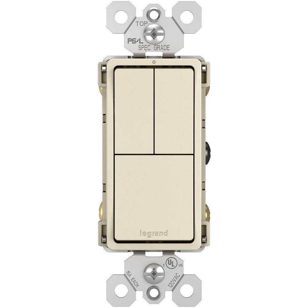 Legrand - radiant Two Single-Pole Switches & Single Pole/3-Way Switch - Lights Canada