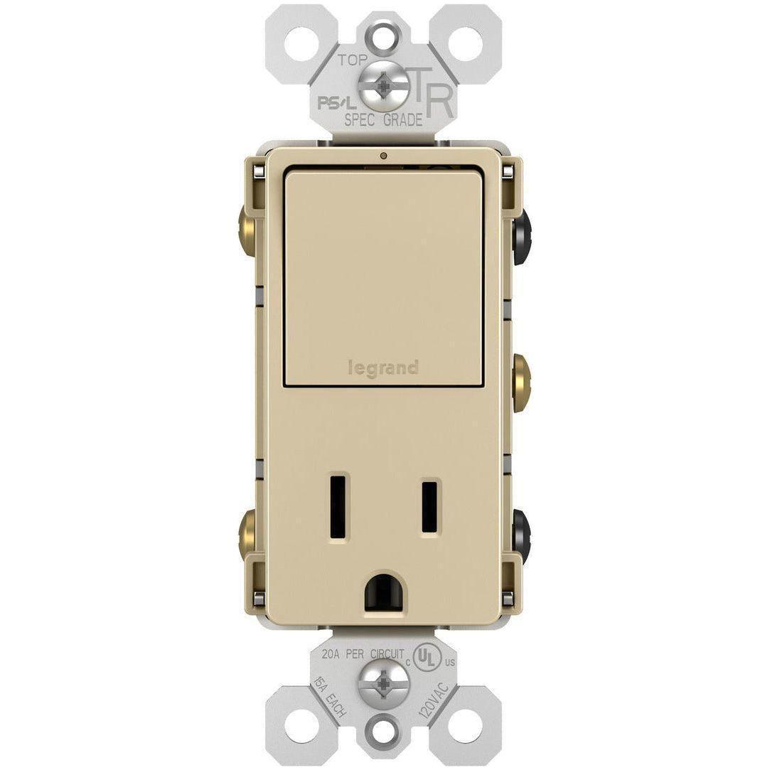 Legrand - radiant Single-Pole/3-Way Switch with 15A Tamper-Resistant Outlet - Lights Canada