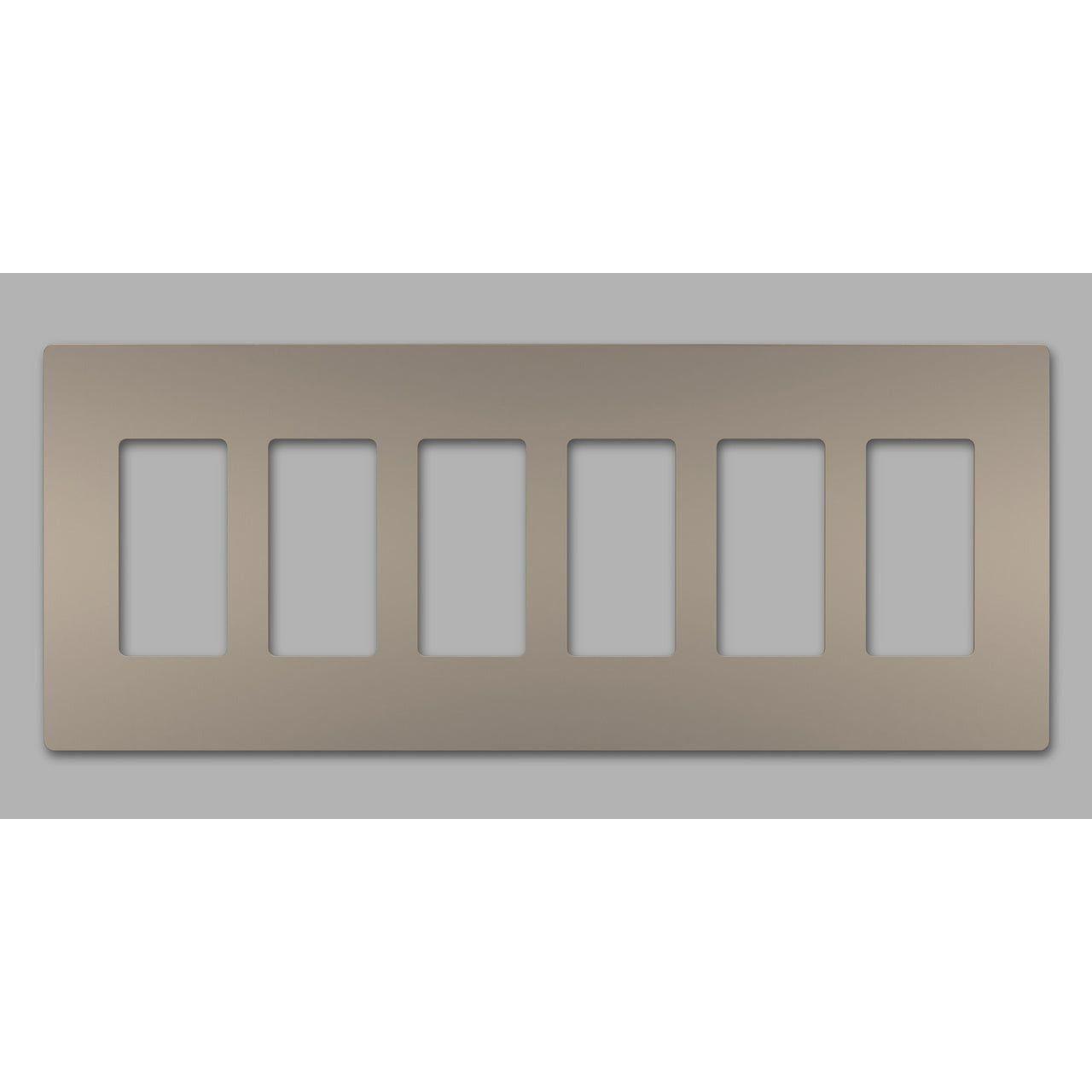 Legrand - radiant Six-Gang Screwless Wall Plate - Lights Canada