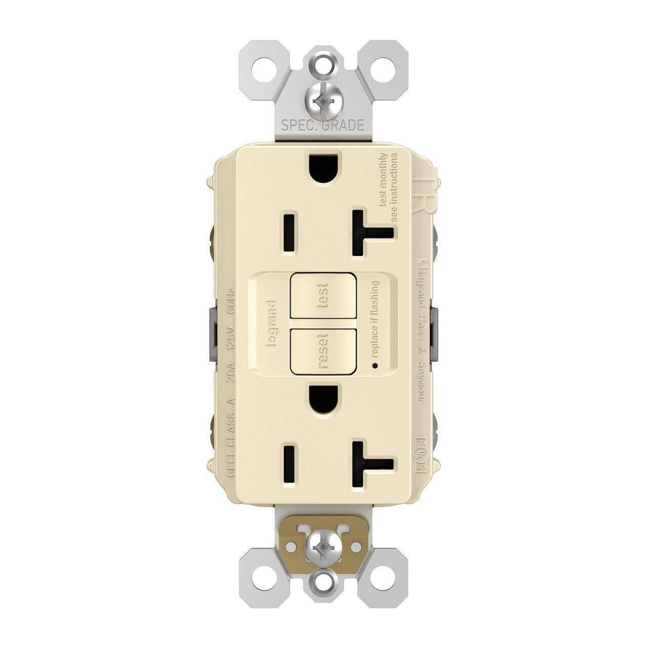 Legrand - radiant Spec-Grade 20A Tamper-Resistant Self-Test GFCI Receptacle - Lights Canada