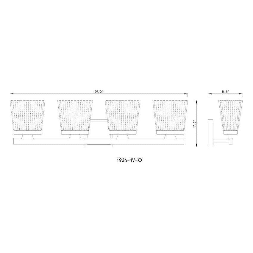 Z-Lite - Astor 4-Light Vanity Light - Lights Canada