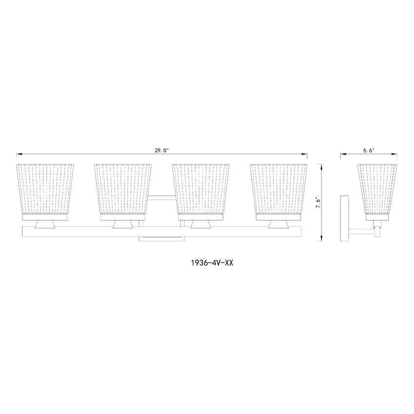 Z-Lite - Astor 4-Light Vanity Light - Lights Canada