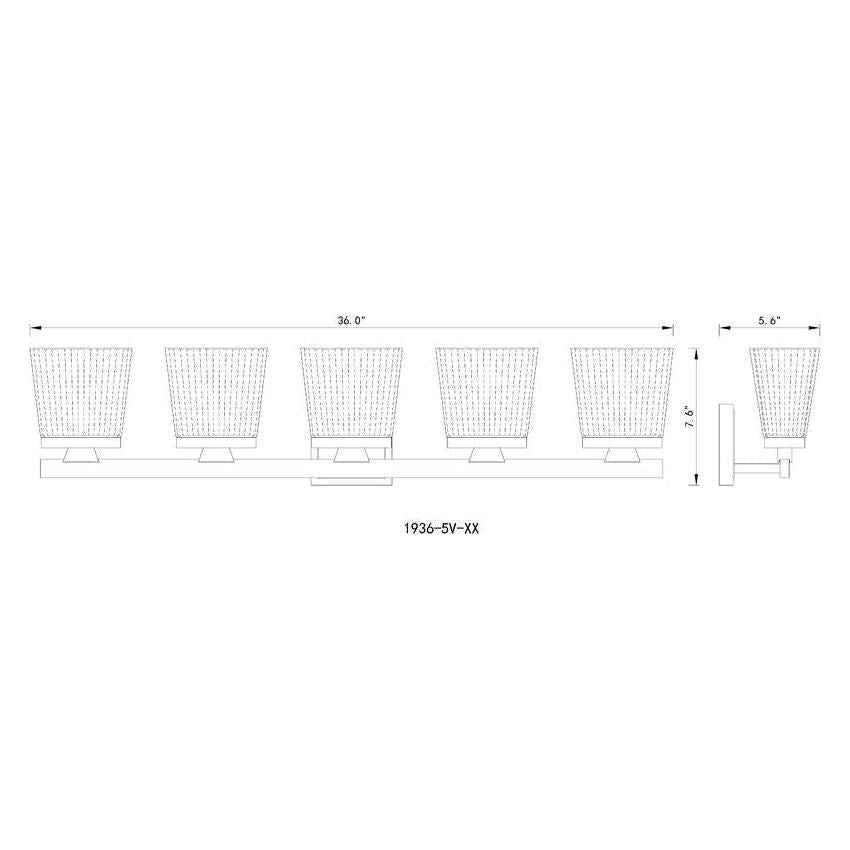 Z-Lite - Astor 5-Light Vanity Light - Lights Canada