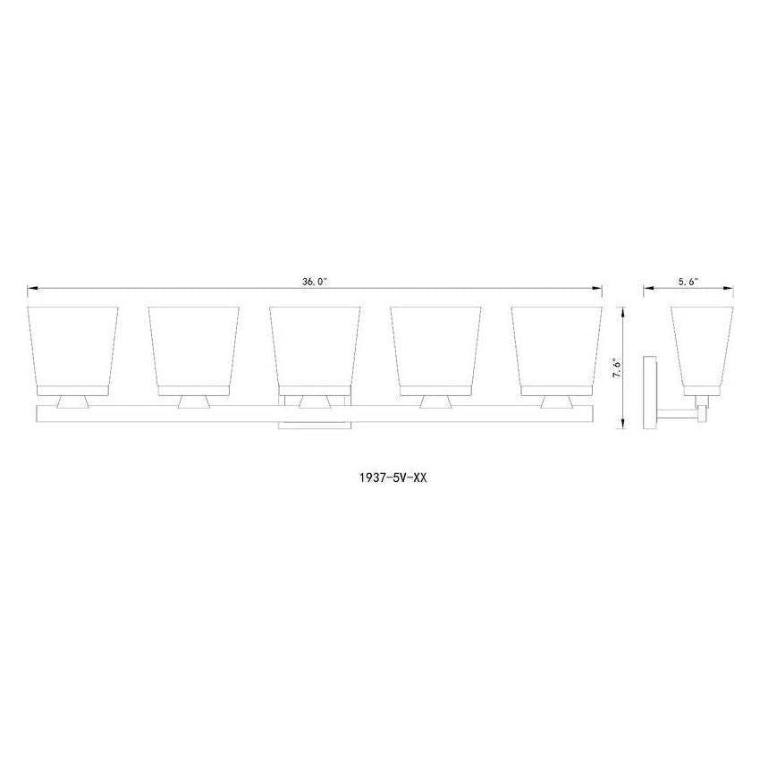 Z-Lite - Astor 5-Light Vanity Light - Lights Canada