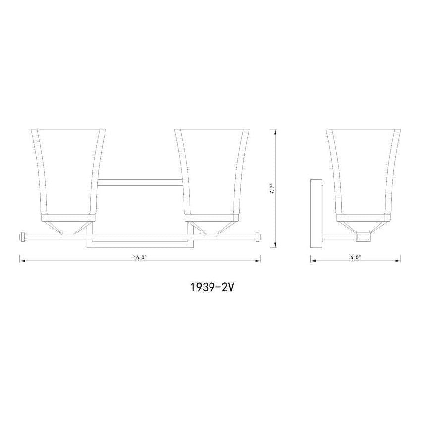Z-Lite - Darcy 2-Light Vanity Light - Lights Canada