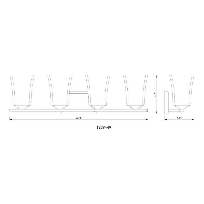 Z-Lite - Darcy 4-Light Vanity Light - Lights Canada