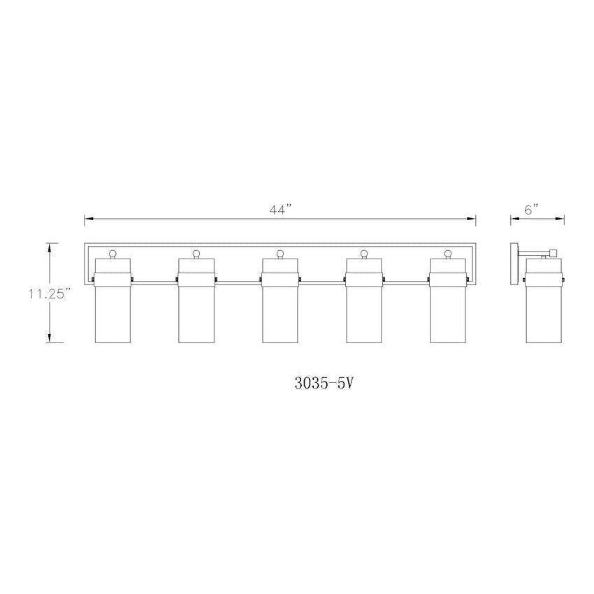 Z-Lite - Fontaine 5-Light Vanity Light - Lights Canada