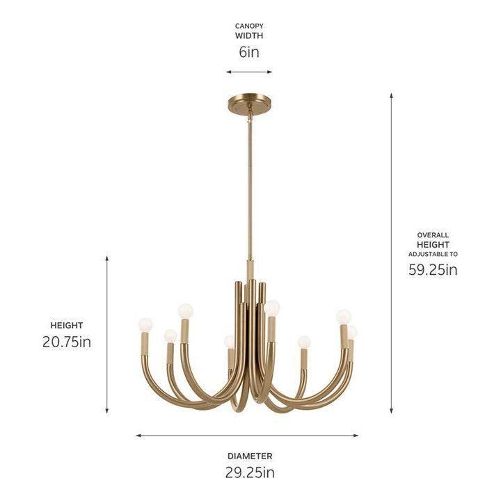 Kichler - Odensa 29.25" 8-Light Chandelier - Lights Canada