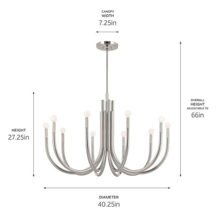 Kichler - Odensa 40.25" 10-Light Chandelier - Lights Canada