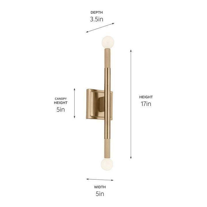Kichler - Odensa 17" 2-Light Wall Sconce - Lights Canada