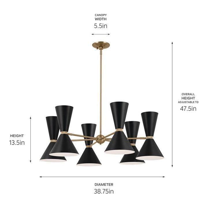 Kichler - Phix 38.75" 12-Light Chandelier - Lights Canada