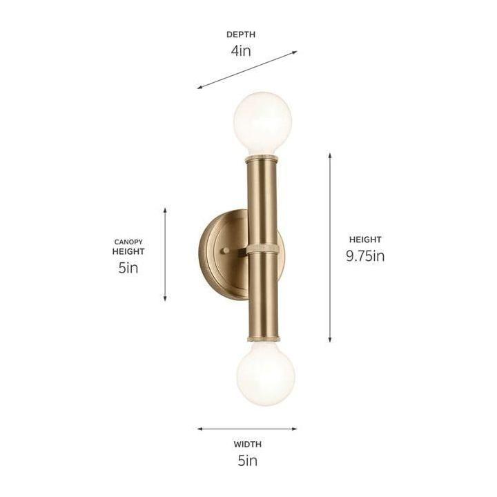 Kichler - Torche 9.75" 2-Light Wall Sconce - Lights Canada