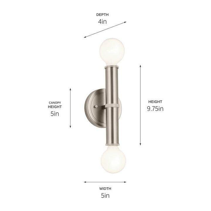 Kichler - Torche 9.75" 2-Light Wall Sconce - Lights Canada