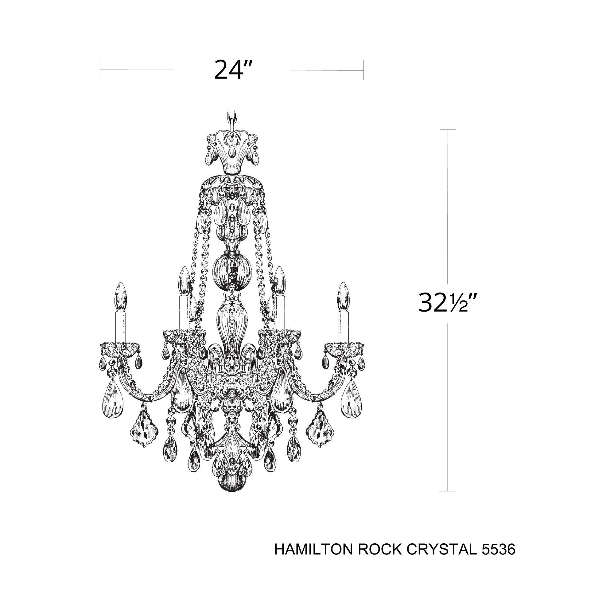 Hamilton Rock Crystal 7-Light Chandelier