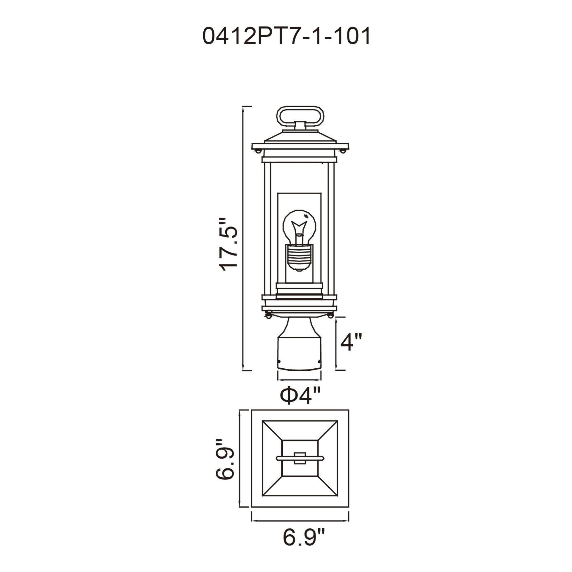 CWI - Granville 1-Light Outdoor Post Light - Lights Canada