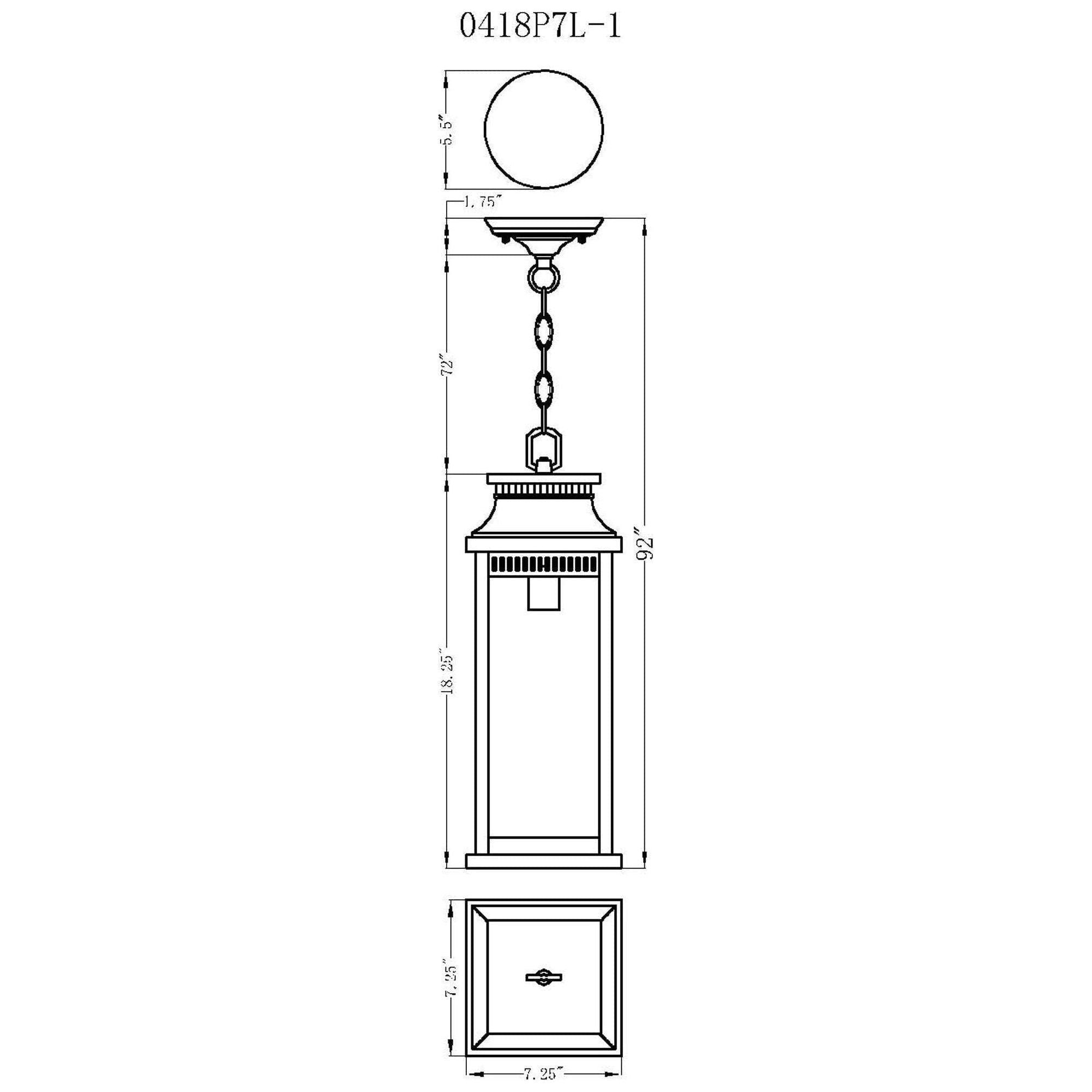 CWI - Milford 1-Light Outdoor Pendant - Lights Canada