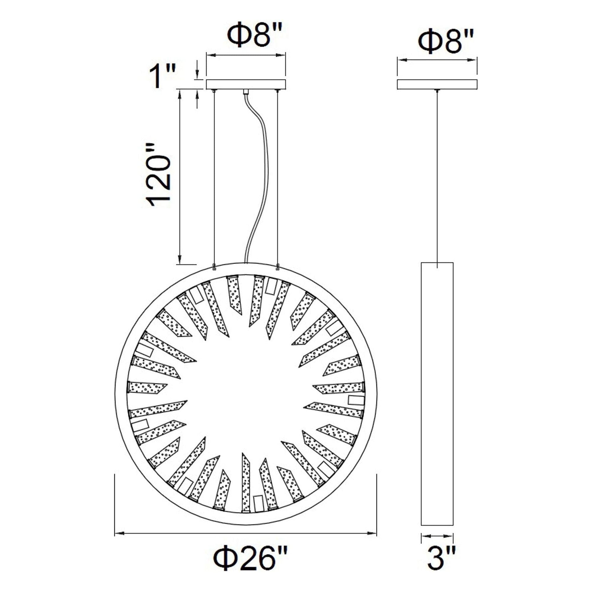 CWI - Spiked 9-Light Chandelier - Lights Canada