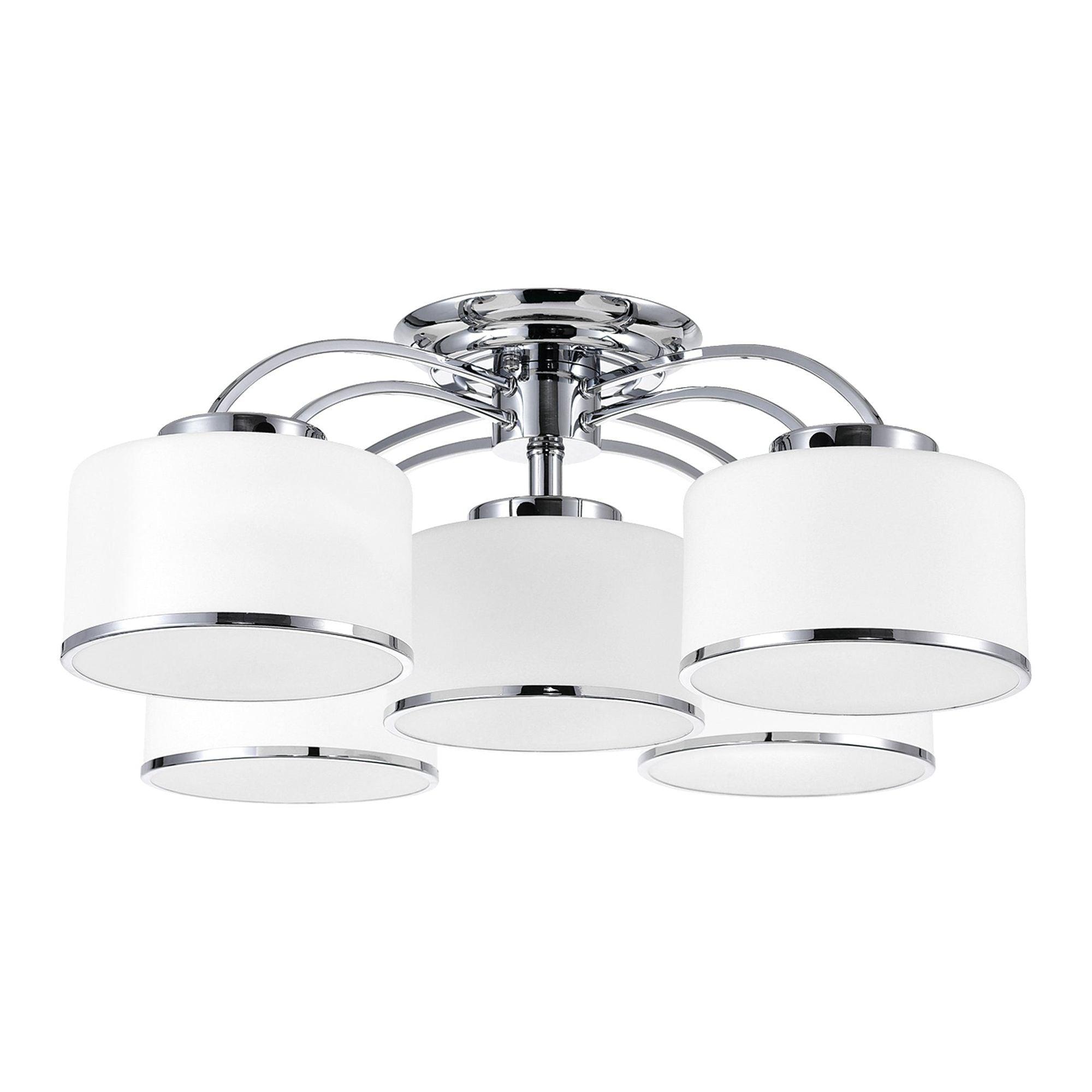 CWI - Frosted Semi Flush Mount - Lights Canada