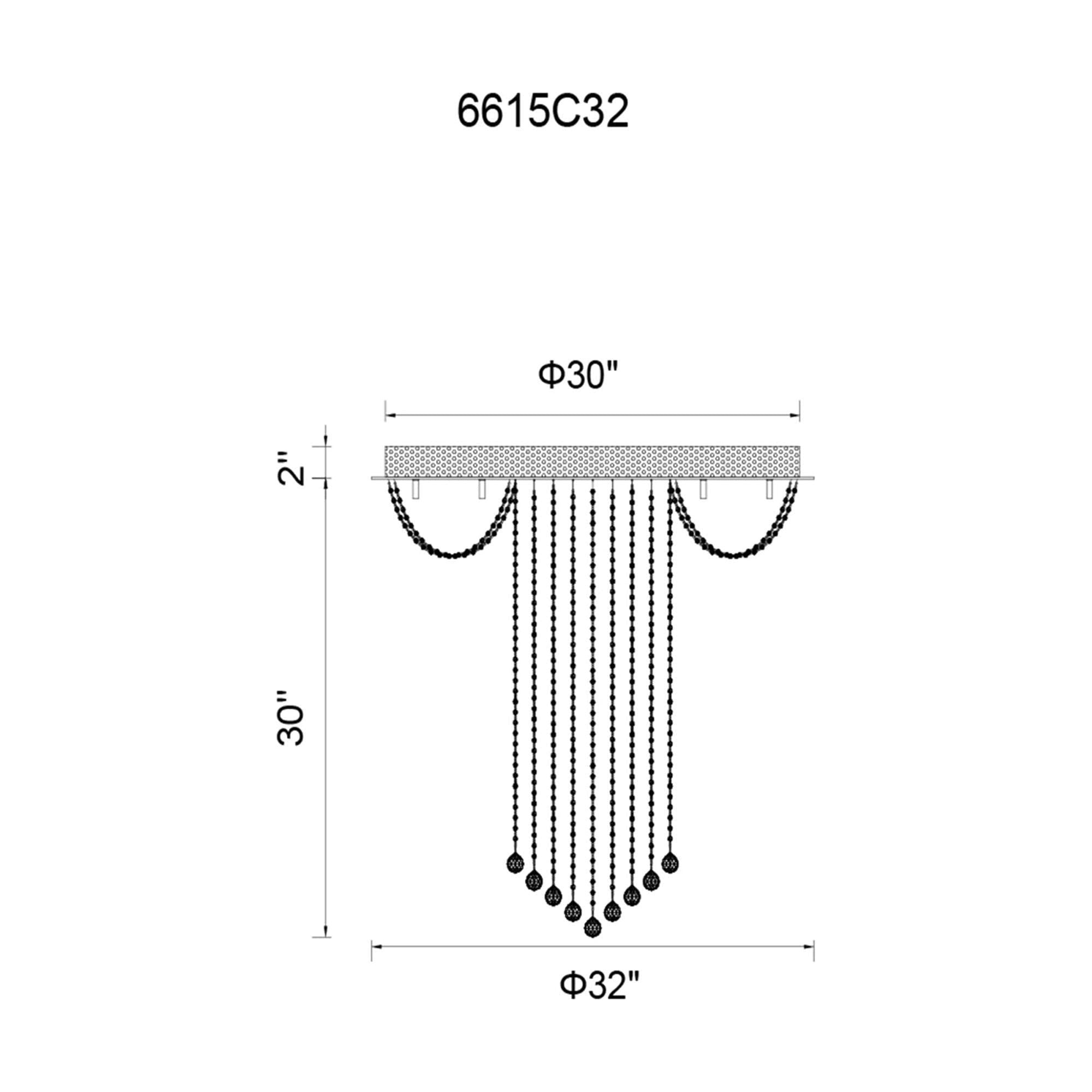 CWI - Waterfall Flush Mount - Lights Canada