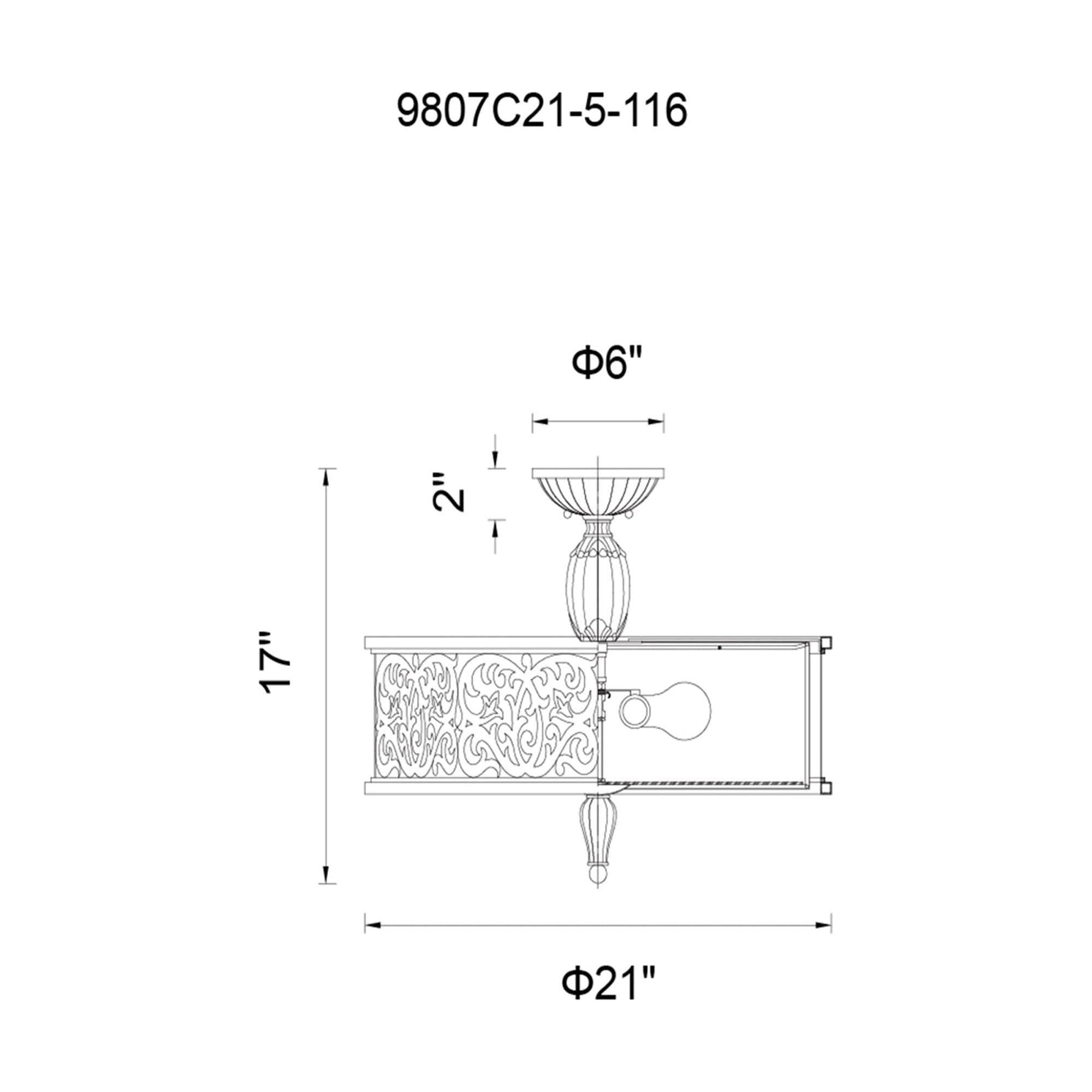 CWI - Nicole Semi Flush Mount - Lights Canada