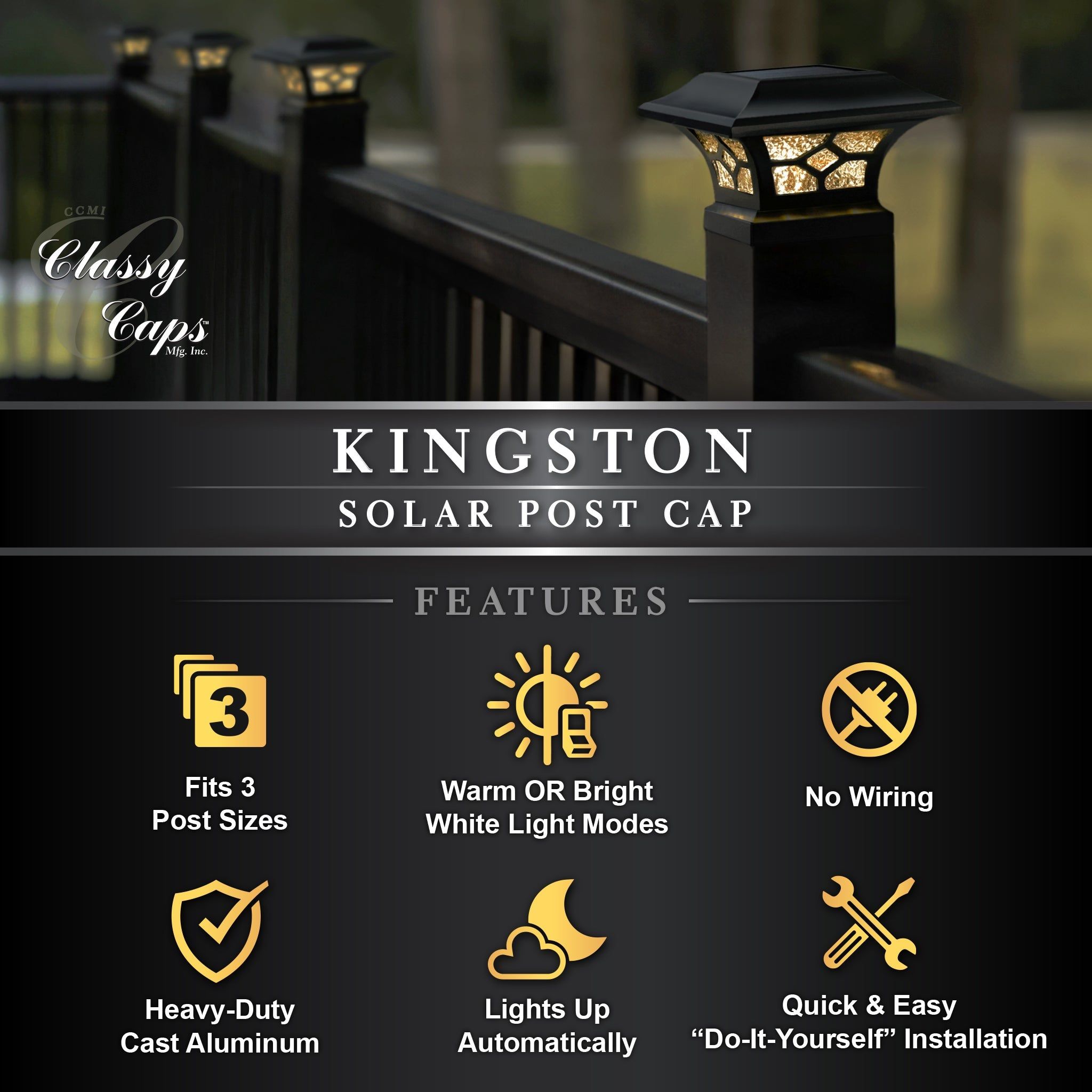 Kingston Solar Post Cap