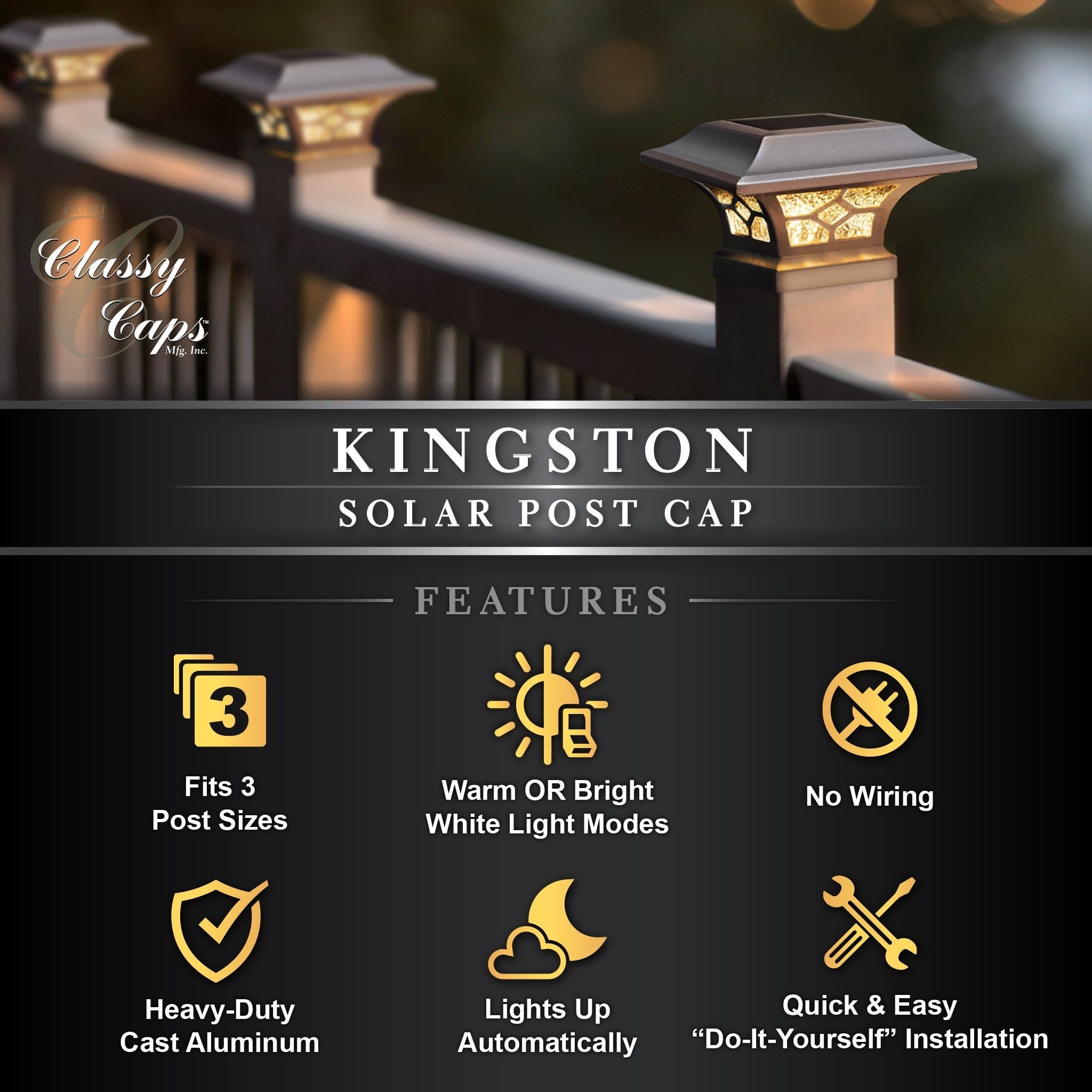 Kingston Solar Post Cap