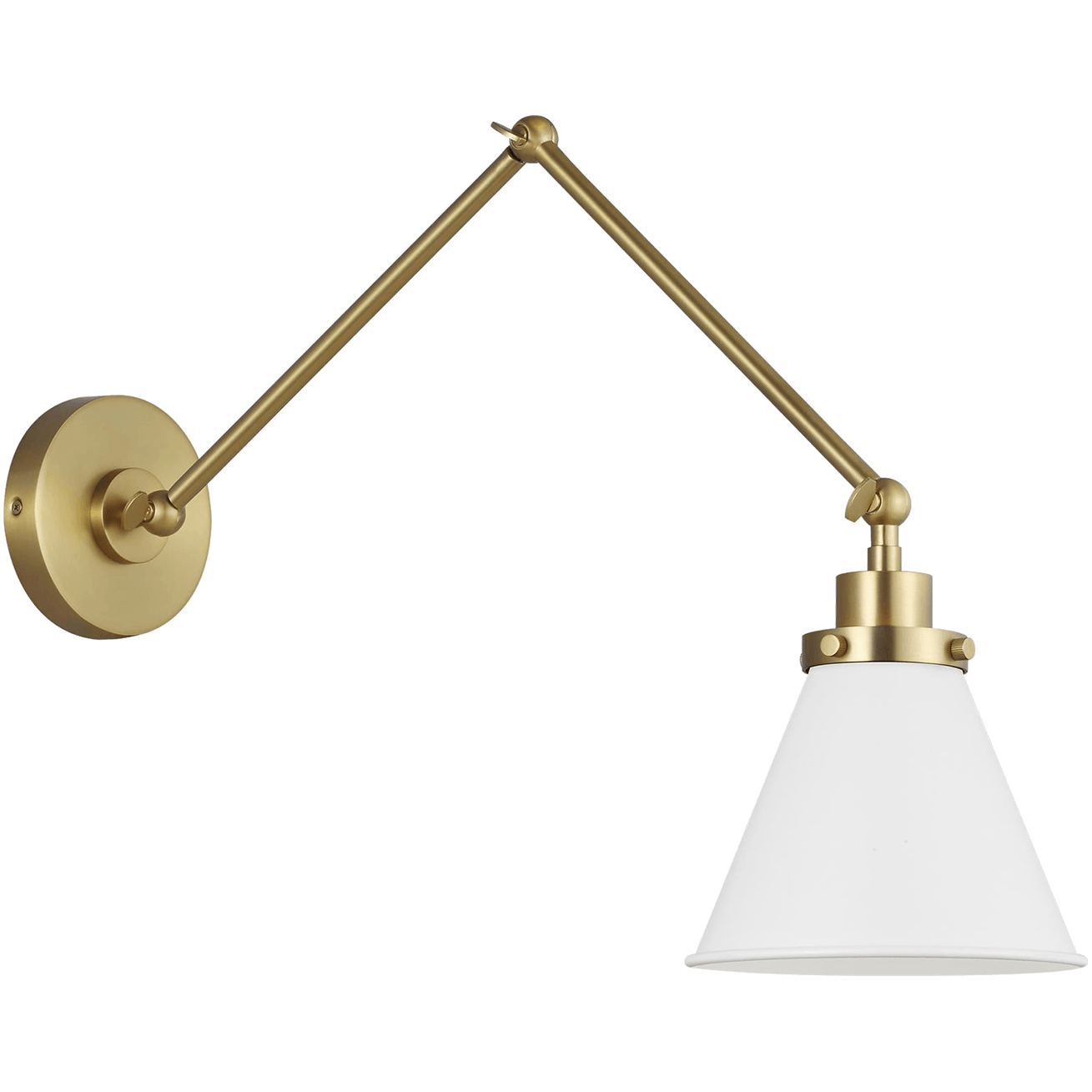 Visual Comfort Studio Collection - Wellfleet Double Arm Cone Task Sconce - Lights Canada