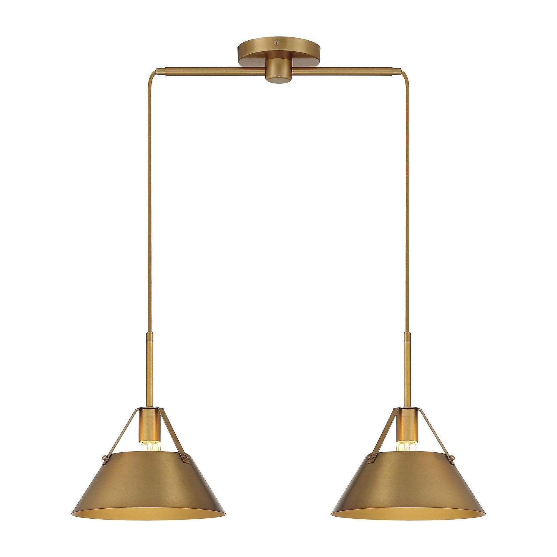 Meridian - 2-Light Linear Chandelier - Lights Canada