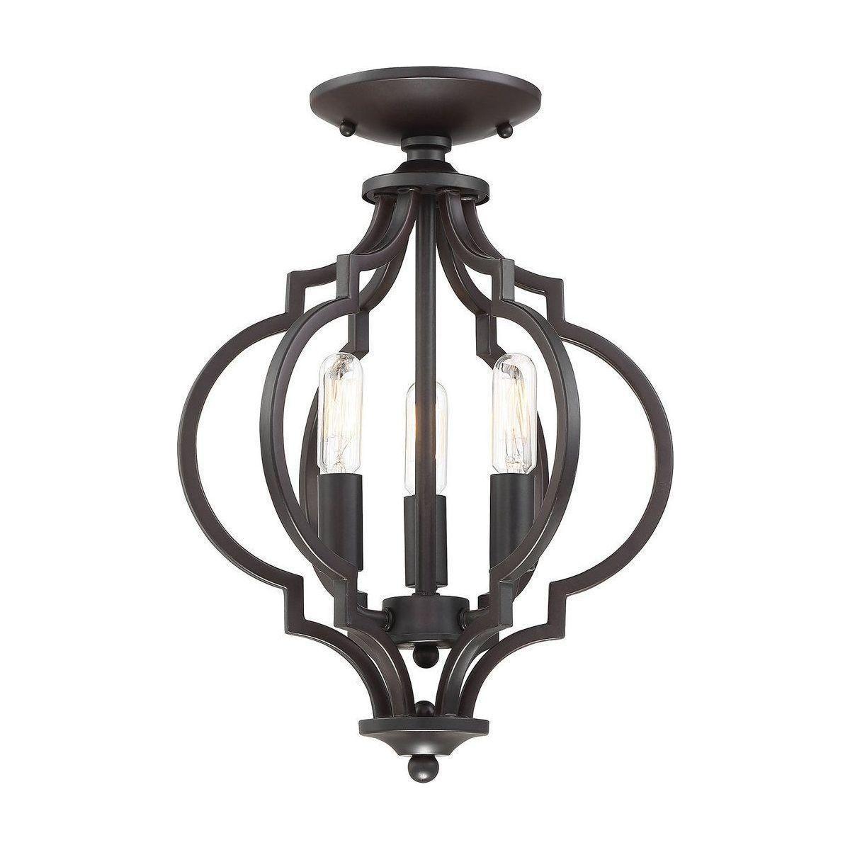 Meridian - 3-Light Convertible Semi Flush / Pendant - Lights Canada