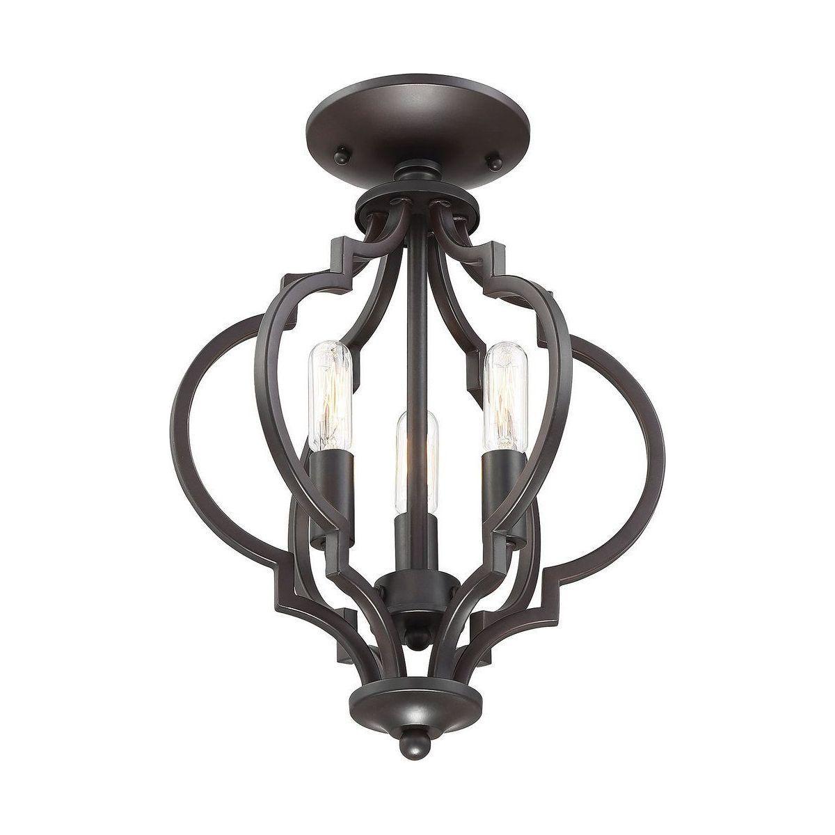 Meridian - 3-Light Convertible Semi Flush / Pendant - Lights Canada
